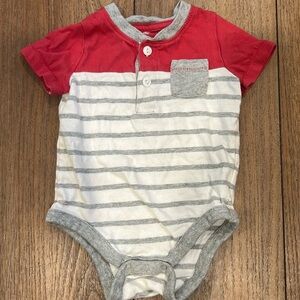 Short Sleeve Henley Onesie